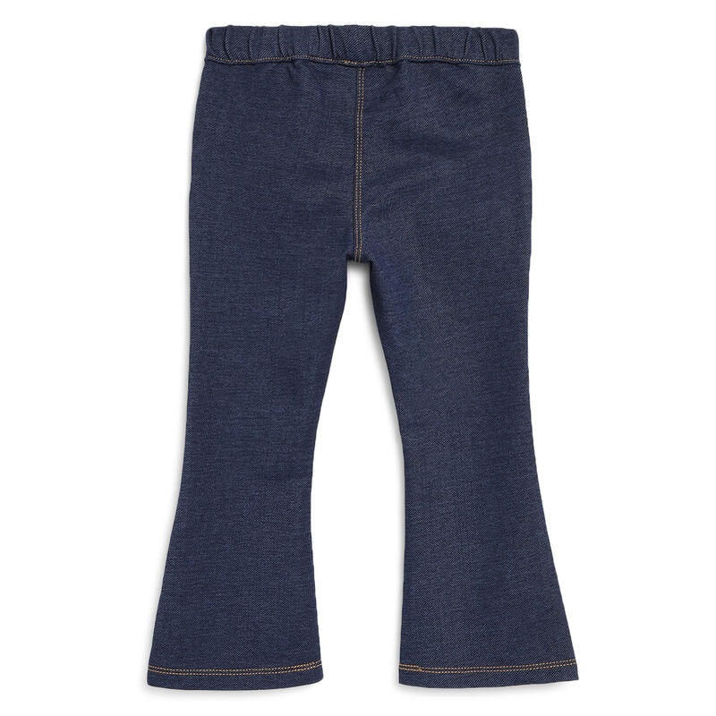 Girls Medium Blue Solid Jeans image number 1
